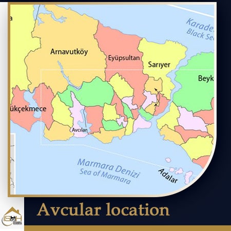 Avcular district of Istanbul location