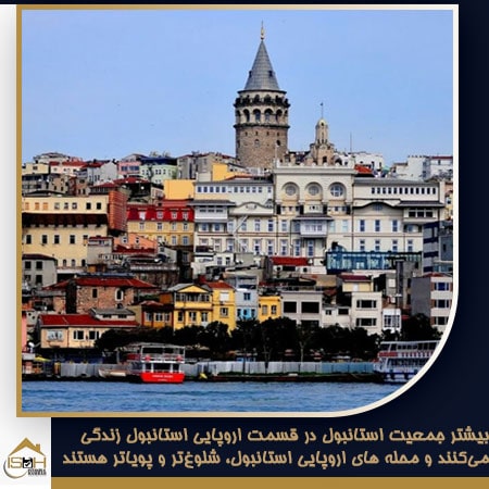 جمعیت استانبول در محله های اروپایی استانبول